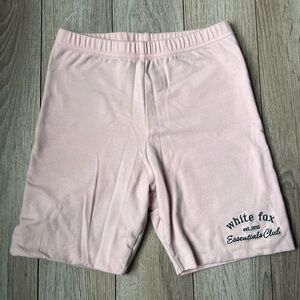 White Fox essentials club pink Biker Shorts